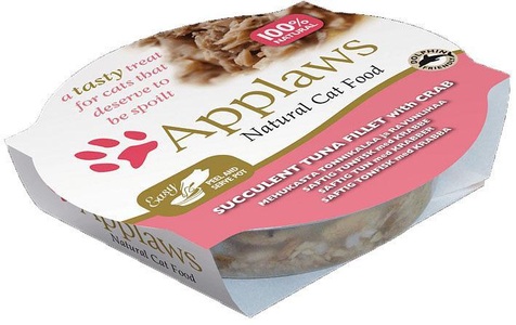 Applaws, Sparpaket Applaws Cat Pot 30 x 60 g - Saftiger Thunfisch & Krabben, Applaws Nassfutter mit Thunfischfilet und Krabbe (60g)