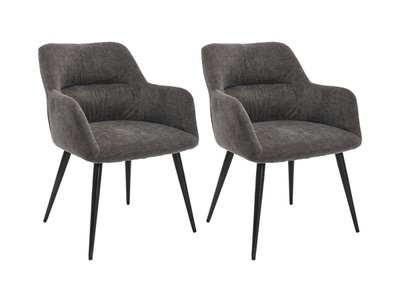 Vente-unique, Stuhl 2erSet Stoff Metall HEKA Stuhl 2erSet Stoff Metall HEKA, 