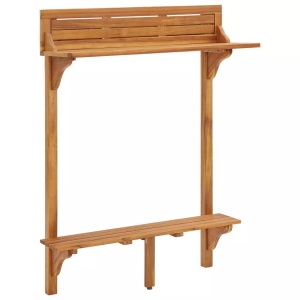 vidaXL, vidaXL Balkon-Stehtisch 90x37x122,5 cm Massivholz Akazie, vidaXL Balkon-Stehtisch 90x37x122,5 cm Massivholz Akazie
