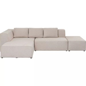 Kare Design, Ecksofa Infinity Ottomane Creme Links, Ecksofa Infinity Ottomane Creme Links