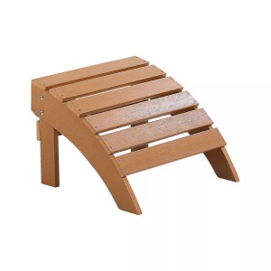 Beliani, Fusshocker Kunstholz heller Holzfarbton, Beliani - Garden Fusshocker aus Kunstholz Retro ADIRONDACK, One Size, Light Beige
