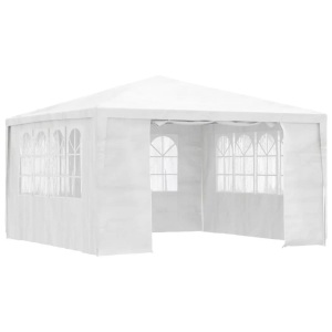 vidaXL, vidaXL Profi-Partyzelt mit Seitenwänden 4×4 m Weiß 90 g/m², vidaXL Profi-Partyzelt mit Seitenwänden 4×4 m Weiß 90 g/m²