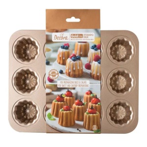 Decora, Decora Muffin Backform 12 Mulden, Rosegold, Decora Muffin Backform 12 Mulden, Rosegold