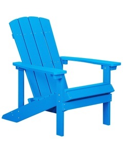 Beliani, Beliani Gartenstuhl blau Kunstholz ADIRONDACK, 