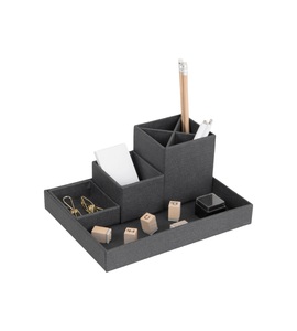 BIGSO, LENA Schreibtisch Organizer Schwarz Canvas LENA Schreibtisch Organizer Schwarz Canvas, Bigso Box of Sweden - LENA Schreibtisch Organizer Schwarz Canvas, One Size,