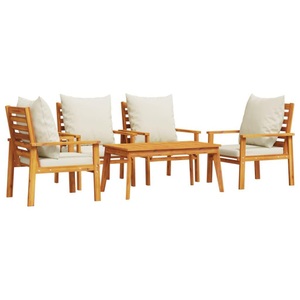 vidaXL, vidaXL 5-tlg. Garten-Lounge-Set mit Kissen Massivholz Akazie