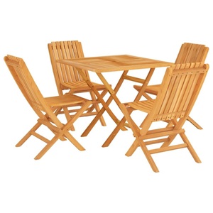 vidaXL, vidaXL 5-tlg. Garten-Essgruppe Massivholz Teak, vidaXL 5-tlg. Garten-Essgruppe Massivholz Teak