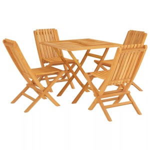 vidaXL, vidaXL 5-tlg. Garten-Essgruppe Massivholz Teak, vidaXL 5-tlg. Garten-Essgruppe Massivholz Teak