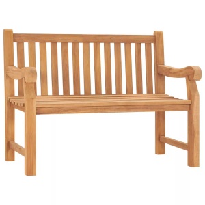 vidaXL, vidaXL Gartenbank 114 cm Massivholz Teak, vidaXL Gartenbank 114 cm Massivholz Teak