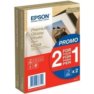 Epson, Epson Premium Glossy Photo Paper C13S042167 Fotopapier 10 x 15 cm 255 g/m² 80 Blatt Hochglänzend, Epson Premium Foto Papier, 10cm x 15cm, 255g, C13S042167, (2 x 40 Blatt)