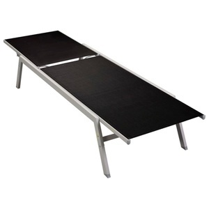Diverse Hardware, Sonnenliege Stahl und Textilene Schwarz, vidaXL Sonnenliege Stahl und Textilene Schwarz