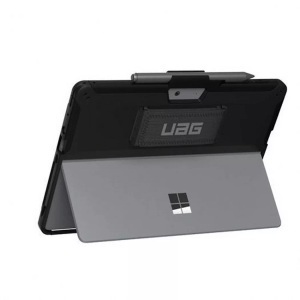 Microsoft, UAG Urban Armor Gear - Surface Go 2 / Surface Go Outdoor Schutz Hülle Back Cover Scout mit Handschlaufe + Apple Pencil Halter (31107H114040) - Schwarz, Urban Armor Gear Scout Handstrap Case Tablet-Cover Microsoft Surface Go, Surface Go 2, Surface Go 3 Back Cover Schwarz
