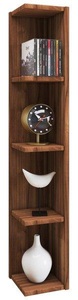 VCM, Holz Eckregal Stand Aufbewahrung Standregal Bücherregal Deko Regal Honsa Holz Eckregal Stand Aufbewahrung Standregal Bücherregal Deko Regal Honsa, VCM - Holzregal stehend | platzsparendes Regal Maße: H. 97 x B. 15 T. 17 cm Elegantes Aufbewahrungsregal Bücherregal Honsa, One Size, Kern-Nussbaum