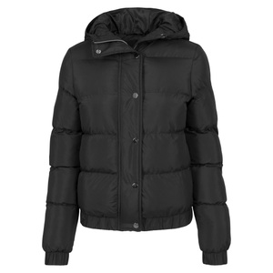 Urban Classics, Urban Classics Urbano classici signore - giacca invernale con cappuccio tampone nero, URBAN CLASSICS - parka damen urban claic hooded, für Damen, Schwarz, Größe S