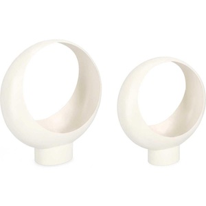 mutoni lifestyle, Blumenkasten Keyra weiss rund (2er-Set), Blumenkasten Keyra weiss rund (2er-Set)