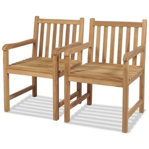 vidaXL, vidaXL Gartenstühle 2 Stk. Massivholz Teak