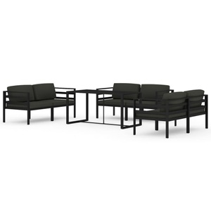 vidaXL, vidaXL 7-tlg. Garten-Lounge-Set mit Kissen Aluminium Anthrazit