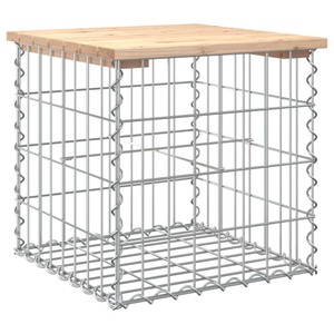vidaXL, vidaXL Gartenbank aus Gabionen 43x44x42 cm Massivholz Kiefer, vidaXL Gartenbank aus Gabionen 43x44x42 cm Massivholz Kiefer