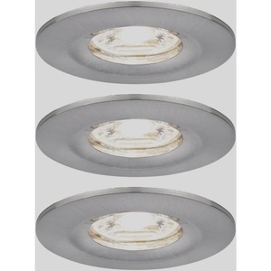 Paulmann, Paulmann EBL Nova mini Coin 94301 LED-Einbauleuchte 4.00 W Warm-Weiß Eisen, Paulmann 94301 EBL Nova mini Coin LED-Einbauleuchte 3er Set LED 4 W Eisen