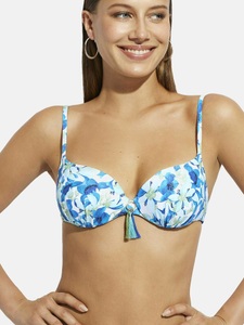 Selmark, Vorgeformtes Verstellbare Träger-badeanzugoberteil Rosé Unisex Blau C/75, 