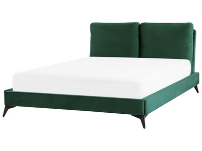 Beliani, Bett mit Lattenrost aus Samtstoff Modern MELLE Bett mit Lattenrost aus Samtstoff Modern MELLE