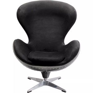 Kare Design, KARE Design - Drehsessel Lounge Black Graphit, One Size, Schwarz, KARE Design - Drehsessel Lounge Black Graphit, One Size, Schwarz