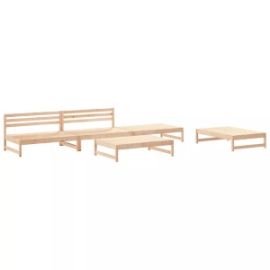vidaXL, vidaXL 5-tlg. Garten-Lounge-Set Massivholz Kiefer, vidaXL 5-tlg. Garten-Lounge-Set Massivholz Kiefer