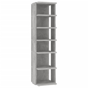 vidaXL, vidaXL Schuhschrank Betongrau 25x27x102 cm Spanplatte