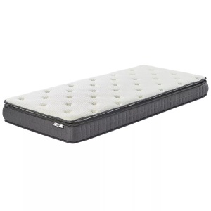 Beliani, Matratze aus Polyester CHARM Matratze aus Polyester CHARM, Beliani - Memory-Schaummatratze aus PU-Schaum CHARM, 90x200 cm, Weiss Bunt