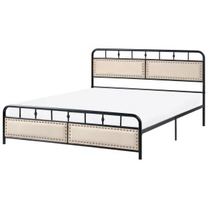 Beliani, Beliani - Bett mit Lattenrost aus Eisen Klassisch BREUILLET, 160X200CM, Schwarz
