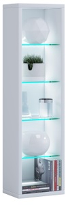 VCM, Holz CD DVD Standregal Bücherregal Aufbewahrung Deko Regal Glas Rasato L Holz CD DVD Standregal Bücherregal Aufbewahrung Deko Regal Glas Rasato L, VCM - Holz CD DVD Regal | Bücherregal Aufbewahrung Maße H. 77 x B. 21 T. 14 cm Standregal Rasato L, One Size, Weiss