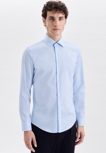 Business Hemd Shaped Fit Langarm Uni Herren Blau 41