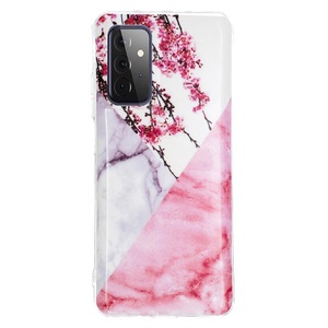 Cover-Discount, Galaxy A72 - Softes Silikon Gummi Case Flower Marble, Cover-Discount - Galaxy A72 Softes Silikon Gummi Case, Flieder