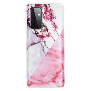 Cover-Discount, Galaxy A72 - Softes Silikon Gummi Case Flower Marble, Cover-Discount - Galaxy A72 Softes Silikon Gummi Case, Flieder