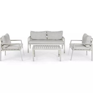 mutoni Garten Deluxe, Garten Sitzgruppe Lorillard mit Kissen elfenbein (4-teilig), Garten Sitzgruppe Lorillard mit Kissen elfenbein (4-teilig)