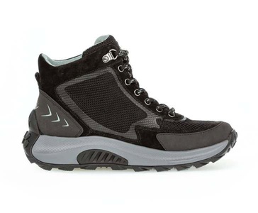 Gabor, - Leder Wandersneaker Damen Schwarz 39, 