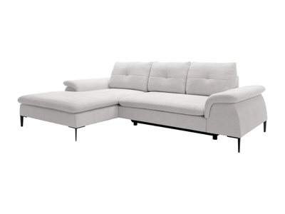 Vente-unique, Ecksofa mit Schlaffunktion - Ecke links - Bouclé-Stoff - Weiß - JOLESA Ecksofa mit Schlaffunktion - Ecke links - Bouclé-Stoff - Weiß - JOLESA