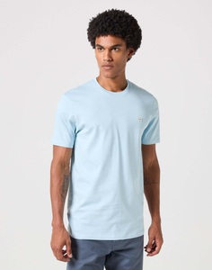 Wrangler, T-shirts Sign Off Tee Herren Hellblau S, colours & sons T-Shirt »Wrangler T-Shirts Sign Off Tee«