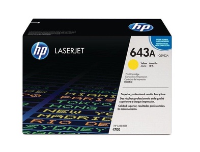 Hp, Original Tonerpatrone gelb HP No. 643A, Q5952A, HP H643AY Toner ye - HP No. 643A Y, Q5952A für z.B. HP Color LaserJet 4700, HP Color LaserJet 4700 DN, HP Color LaserJet 4700 DTN