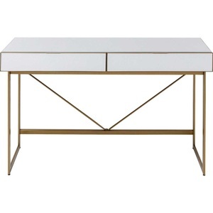 Kare Design, Schreibtisch Soran gold 120x50, Schreibtisch Soran gold 120x50