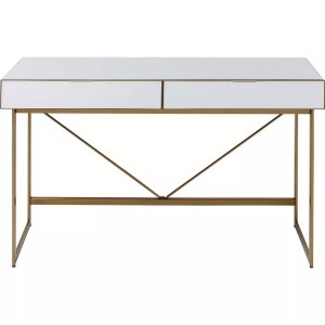 Kare Design, Schreibtisch Soran gold 120x50, Schreibtisch Soran gold 120x50