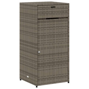 vidaXL, vidaXL Gartenschrank Grau 55x55x111 cm Poly Rattan