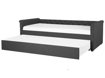 Bett mit Lattenrost aus Polyester Glamourös LIBOURNE Bett mit Lattenrost aus Polyester Glamourös LIBOURNE