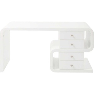Kare Design, White Club Schreibtisch Snake 150x70cm, White Club Schreibtisch Snake 150x70cm