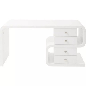 Kare Design, White Club Schreibtisch Snake 150x70cm, White Club Schreibtisch Snake 150x70cm