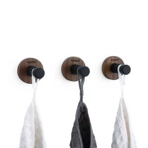 Forster Home, Magnetischer Haken Rund Walnuss Magnetischer Haken Rund Walnuss, Forster Home - Magnetischer Haken Rund Walnuss, One Size, Schwarz