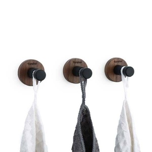 Forster Home, Magnetischer Haken Rund Walnuss Magnetischer Haken Rund Walnuss, Forster Home - Magnetischer Haken Rund Walnuss, One Size, Schwarz