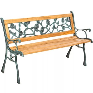 TecTake, Gartenbank Marina 2-Sitzer aus Holz und Gusseisen 124x52x74cm Gartenbank Marina 2-Sitzer aus Holz und Gusseisen 124x52x74cm, Tectake - Gartenbank Marina 2-Sitzer aus Holz und Gusseisen 124x52x74cm, One Size, Braun