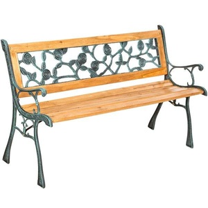 TecTake, Gartenbank Marina 2-Sitzer aus Holz und Gusseisen 124x52x74cm Gartenbank Marina 2-Sitzer aus Holz und Gusseisen 124x52x74cm, Tectake - Gartenbank Marina 2-Sitzer aus Holz und Gusseisen 124x52x74cm, One Size, Braun