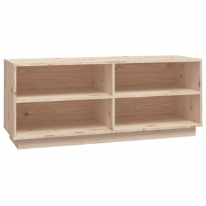 vidaXL, vidaXL Schuhregal 110x34x45 cm Massivholz Kiefer